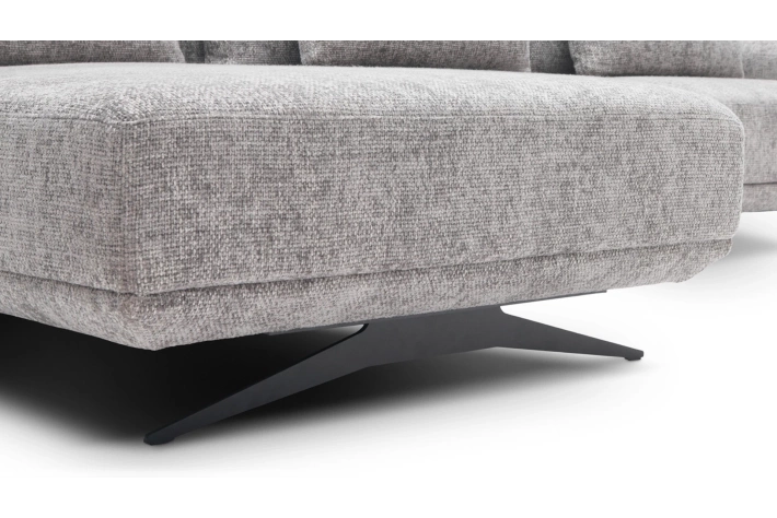 Miękki narożnik Misty Super Soft w układzie L – z elektrycznym wysuwem i regulacją zagłówków