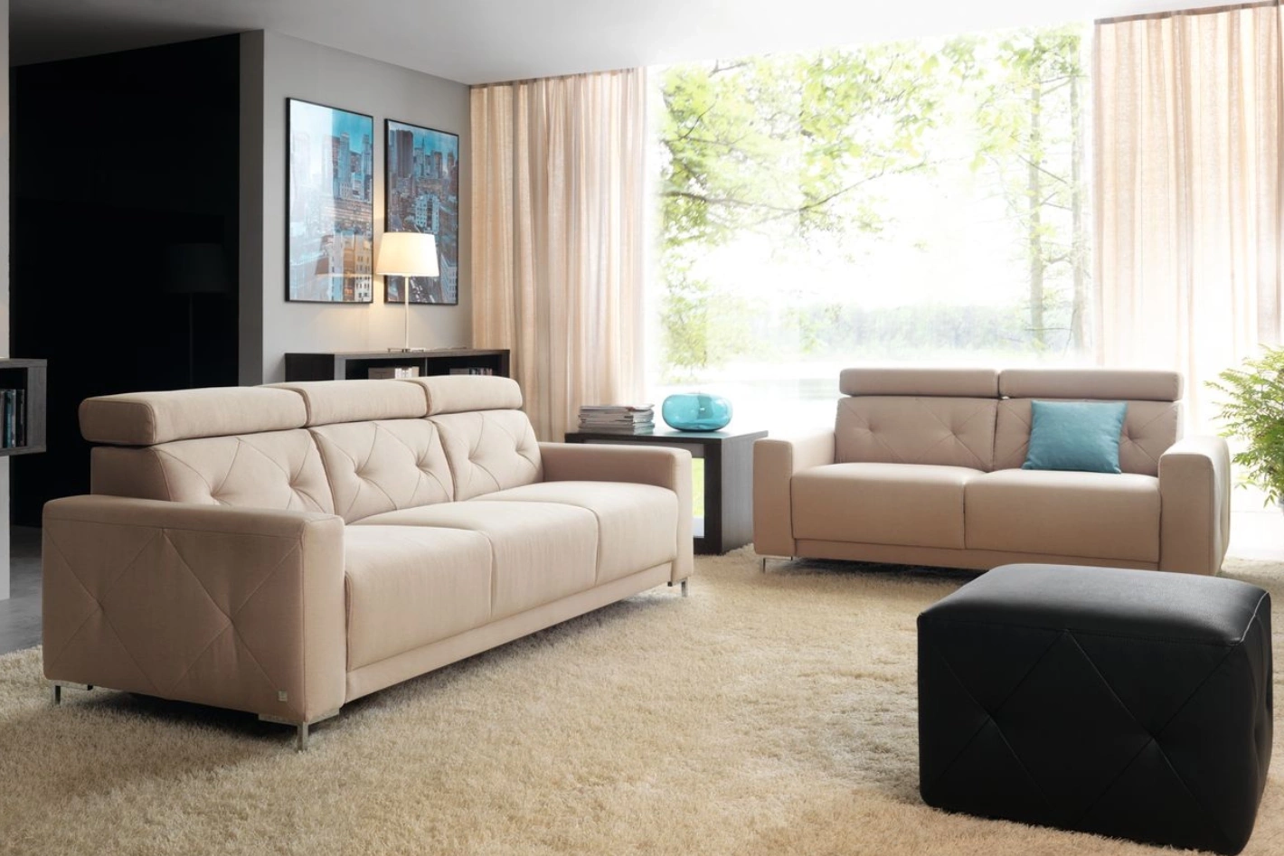 Sofa Life z komfortowym mechanizmem spania Leopard | Wajnert Meble